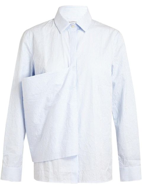 JW Anderson Crease Effect Striped Shirt - Blue - zdjęcie produktu nr 1