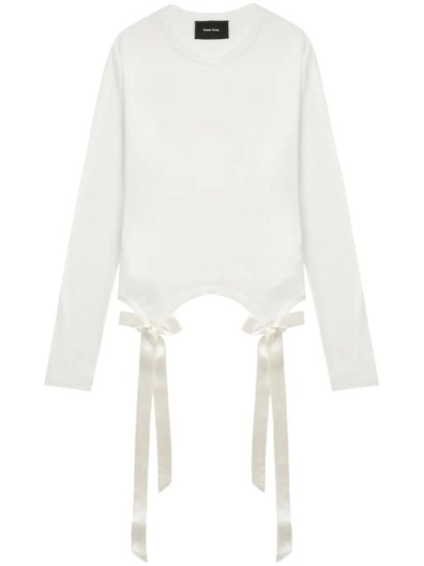 Simone Rocha bow-detail top - White - zdjęcie produktu nr 1