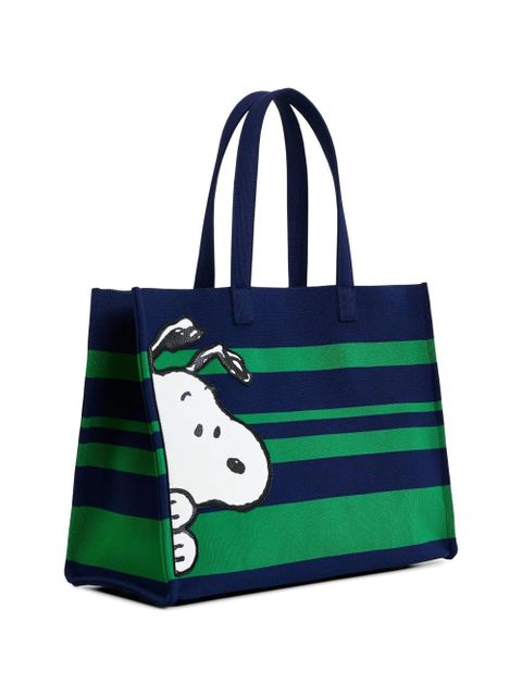 Essentiel Antwerp Peanuts™ striped graphics tote bag - Blue