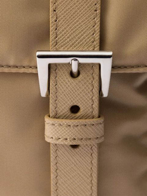 Prada logo-plaque shoulder bag - Neutrals