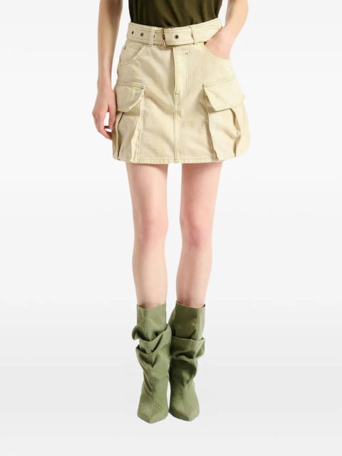 Balmain faded denim skirt - Neutrals