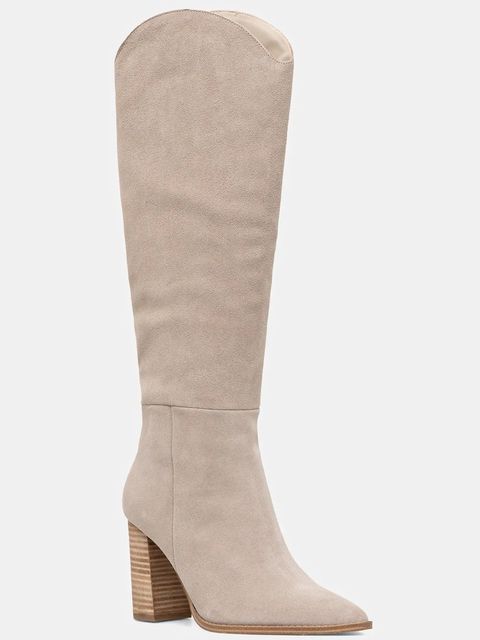 Steve Madden botki Bixby damskie kolor beżowy na słupku 11004834 - zdjęcie produktu nr 1