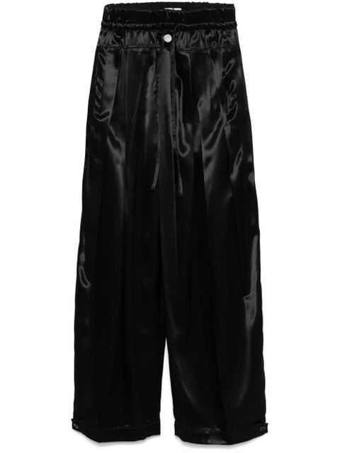 Jil Sander satin palazzo pants - Black - zdjęcie produktu nr 1
