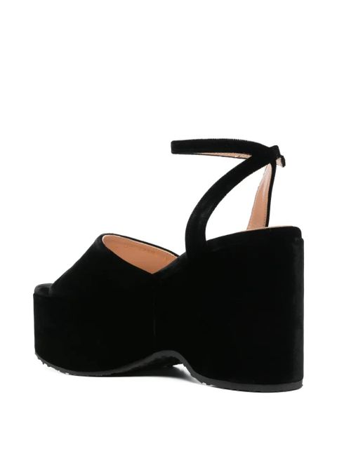 Gianvito Rossi 105mm velvet sandals - Black