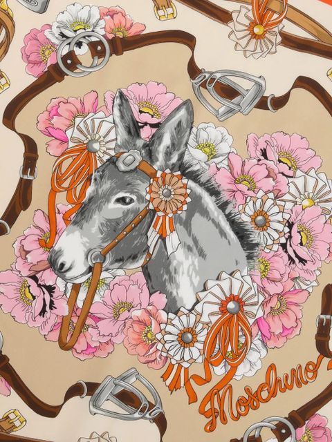 Moschino floral-print scarf - Neutrals