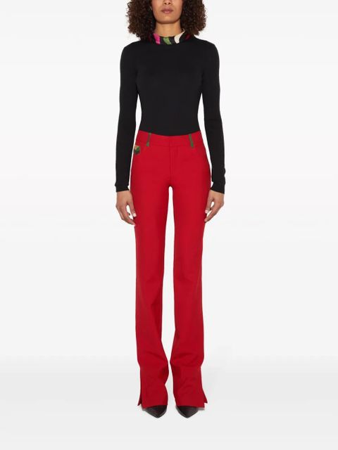 PUCCI Marmo-print scarf-detail wool jumper - Black