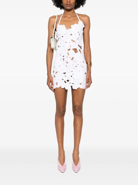 Blumarine open-work mini dress - White