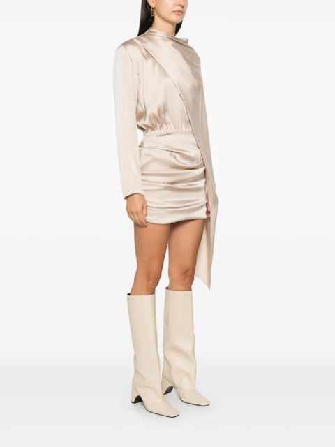 Magda Butrym cape-effect mini dress - Neutrals