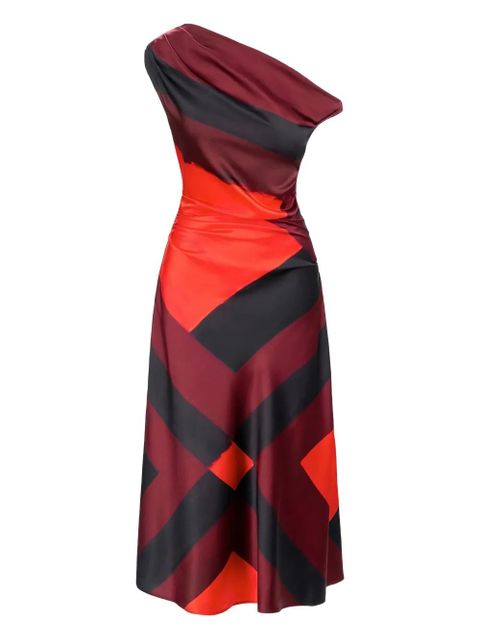 STAUD Phare one-shoulder midi dress - Red - zdjęcie produktu nr 1