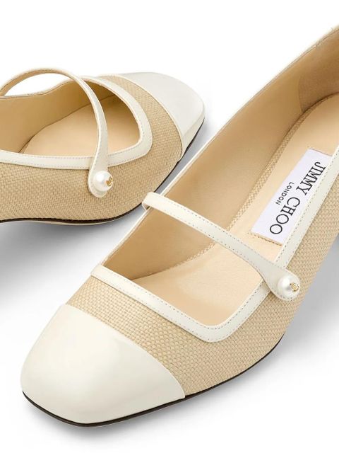 Jimmy Choo Elisa 45mm Leather Pumps - Neutrals