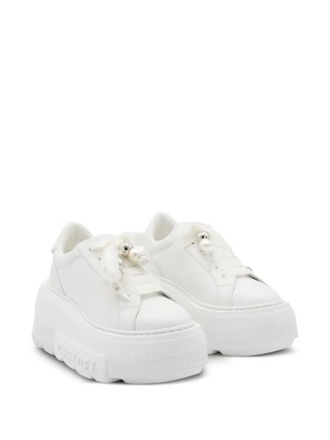 Casadei pearl-embellishment sneakers - White