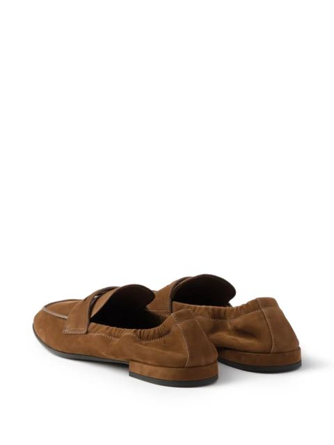 Prada leather loafers - Brown