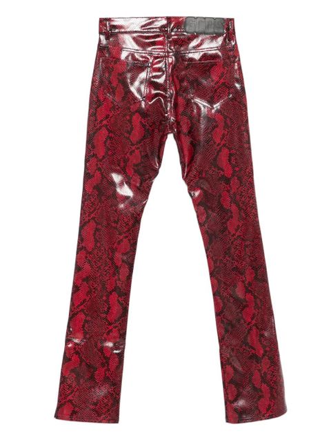 GCDS snakeskin-print pants - Red - zdjęcie produktu nr 2