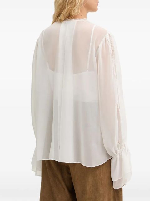 PINKO semi-sheer blouse - White