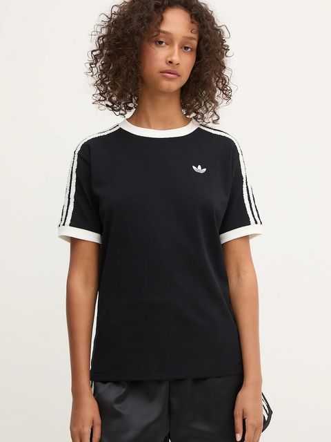 adidas Originals t-shirt Ruffle 3S Tee damski kolor czarny KC8819 - zdjęcie produktu nr 1