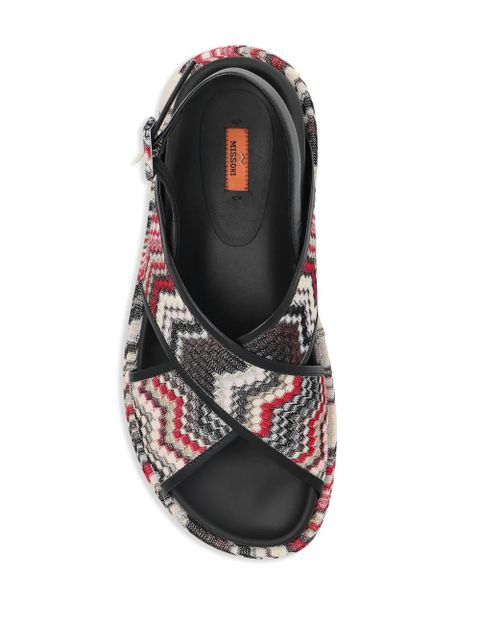 Missoni zigzag slingback sandals - Black - zdjęcie produktu nr 2