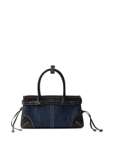 Prada small Bonnie denim tote bag - Blue - zdjęcie produktu nr 2