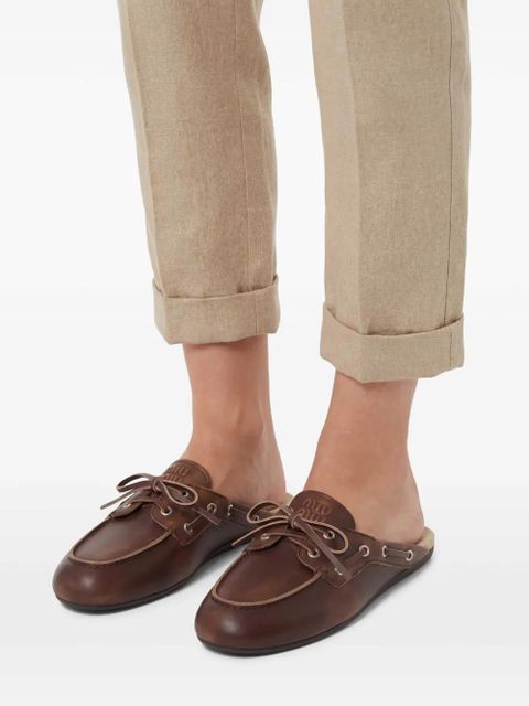 Miu Miu Boat mules - Brown