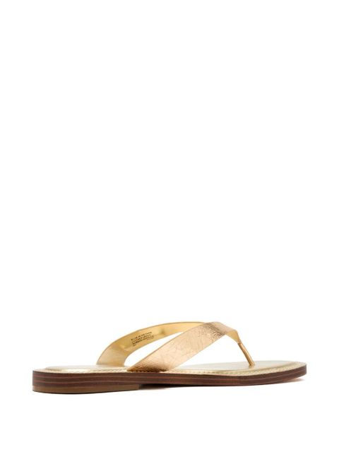 Michael Kors Koko metallic-leather thong flip flop - Brown - zdjęcie produktu nr 2