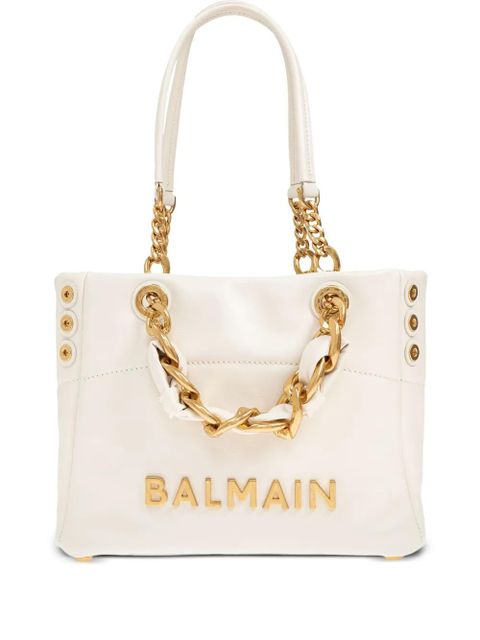 Balmain 1945 small logo-embellished tote bag - Neutrals - zdjęcie produktu nr 1
