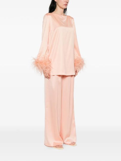 TWINSET feather-trim top - Pink