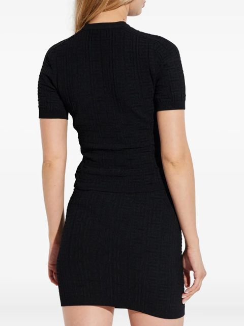Balmain textured short-sleeve T-shirt - Black - zdjęcie produktu nr 2