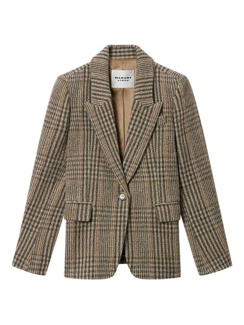 MARANT ÉTOILE Kerstin checked blazer - Brown - zdjęcie produktu nr 1