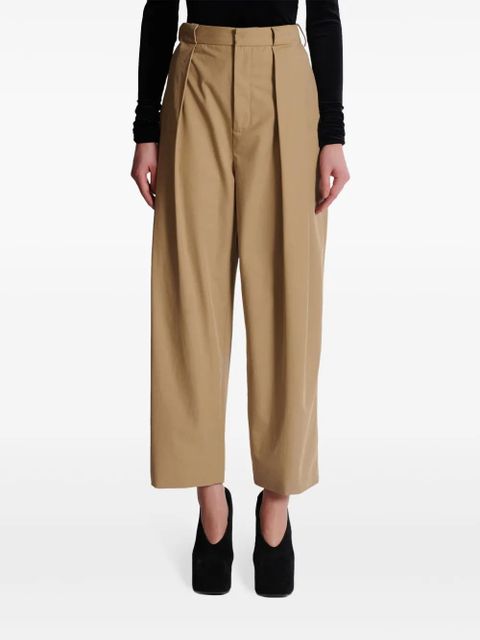 Balmain pleated cotton trousers - Neutrals