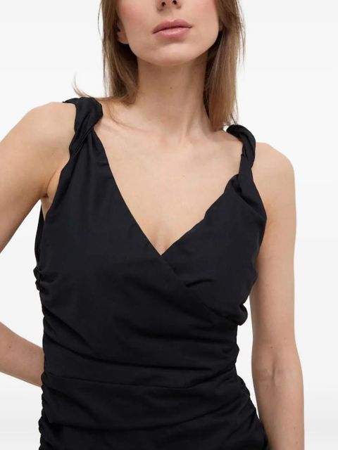 PINKO twisted ruched mini dress - Black