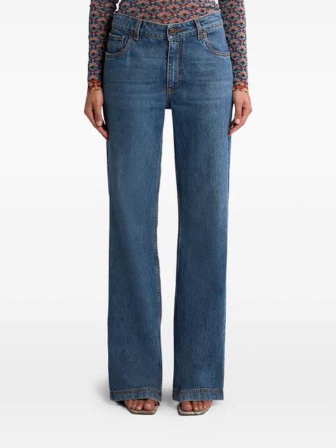 ETRO embroidered-Pegaso jeans - Blue