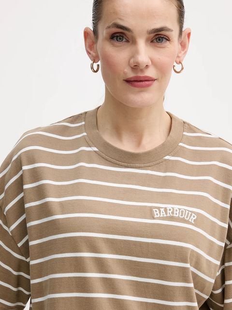 Barbour t-shirt bawełniany FAYE damski kolor beżowy LML0900 - zdjęcie produktu nr 2