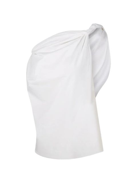 Róhe twisted draped top - White