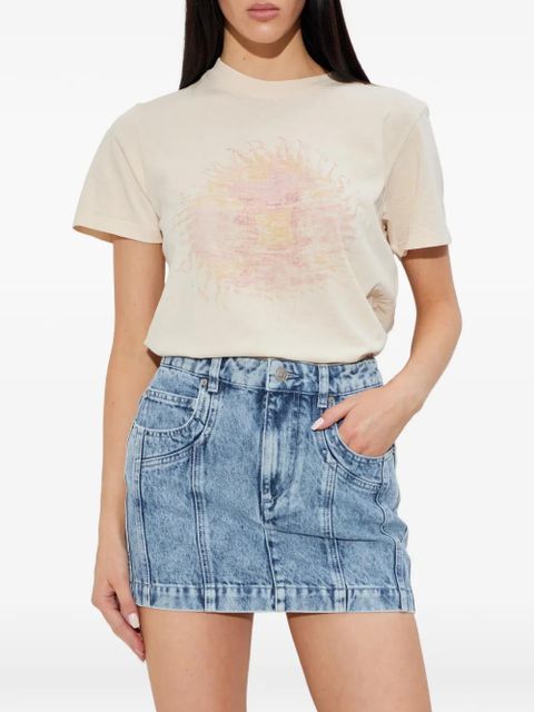 MARANT ÉTOILE graphic-print T-shirt - Neutrals - zdjęcie produktu nr 2