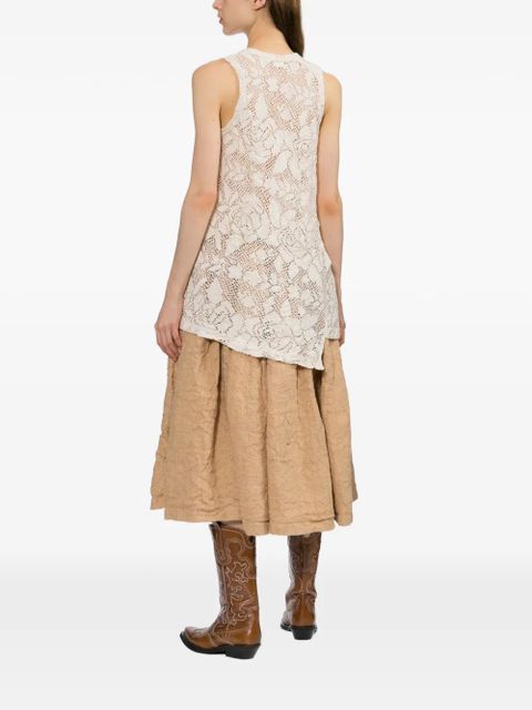 Comme Des Garçons floral-embroidered vest - Neutrals