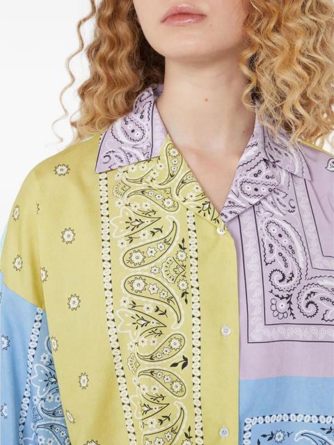 Weekend Max Mara patchwork bandana-print shirt - Blue
