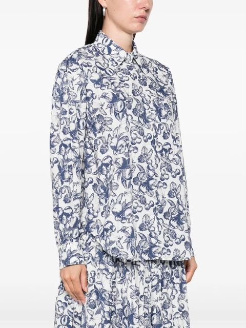 Maje fruit-print button shirt - White
