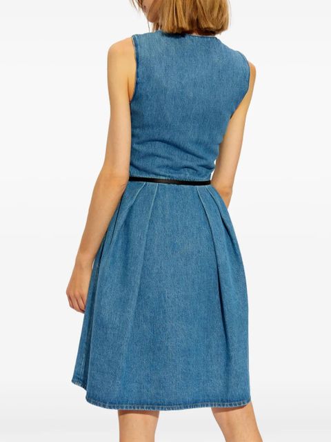 Givenchy belted waist denim dress - Blue