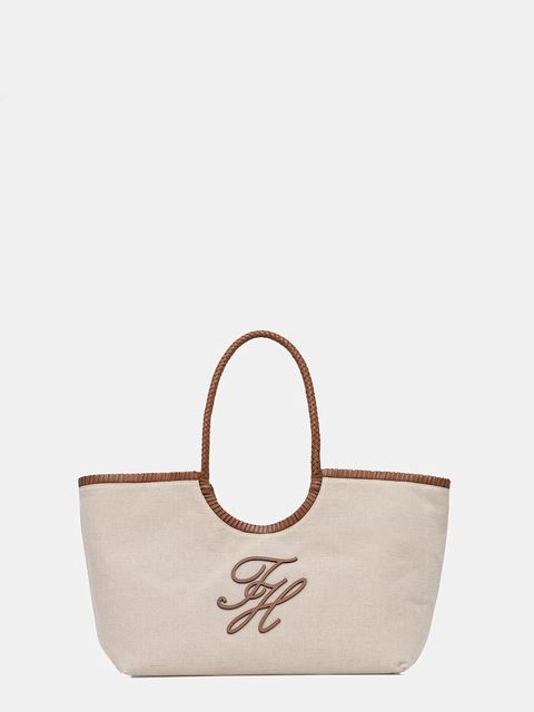Tommy Hilfiger torebka shopper damska lniana SUMMER - zdjęcie produktu nr 1