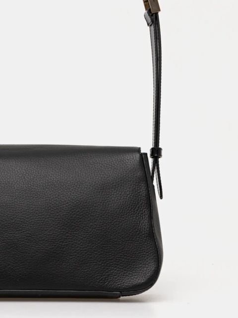 A.P.C. torebka skórzana sac daria flap kolor czarny PXBCD.F61901