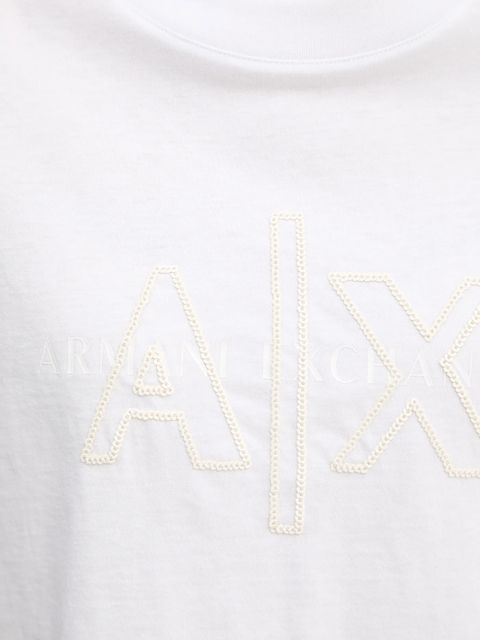 Armani Exchange t-shirt bawełniany damski kolor biały XW001080 AF10356