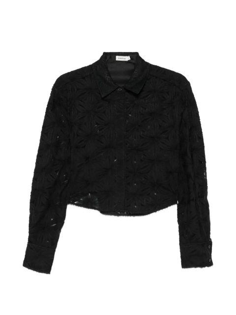 Simkhai floral-print cropped blouse - Black - zdjęcie produktu nr 1