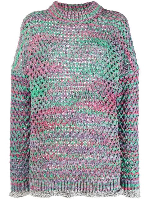 The Attico crew neck crocheted jumper - Pink - zdjęcie produktu nr 1