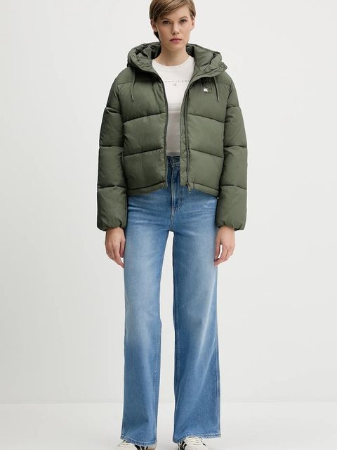 Tommy Jeans kurtka kolor zielony zimowa DW0DW21625