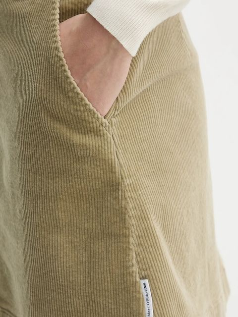 Marc O'Polo spódnica sztruksowa kolor zielony mini rozkloszowana 5000007099