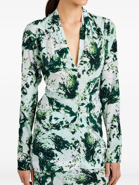 Proenza Schouler Adela printed blouse - Green