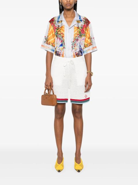 Casablanca crochet-knit shorts - White - zdjęcie produktu nr 2