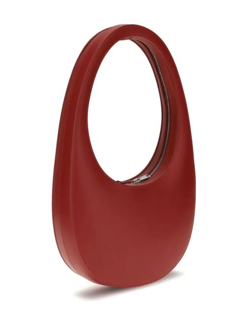 Coperni Swipe oval-frame zip shoulder bag - Red - zdjęcie produktu nr 2