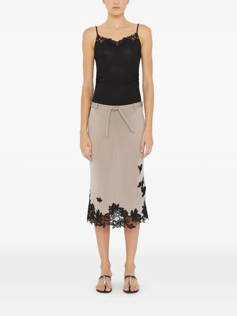 Christopher Esber Hibiscus-embroidered body - Black