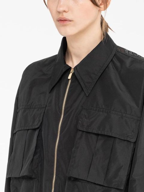 Miu Miu Technical-silk blouson jacket - Black