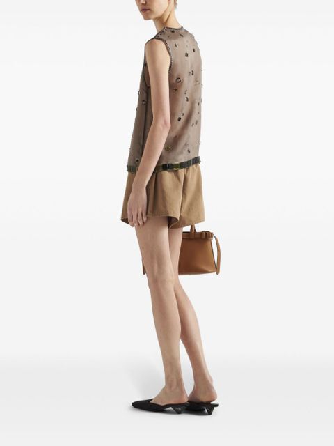 Prada panama shorts - Brown